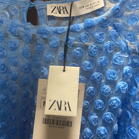 Zara Floral Shirt - Size M - Boho Chic Lightweight Top - Picture 8 of 12